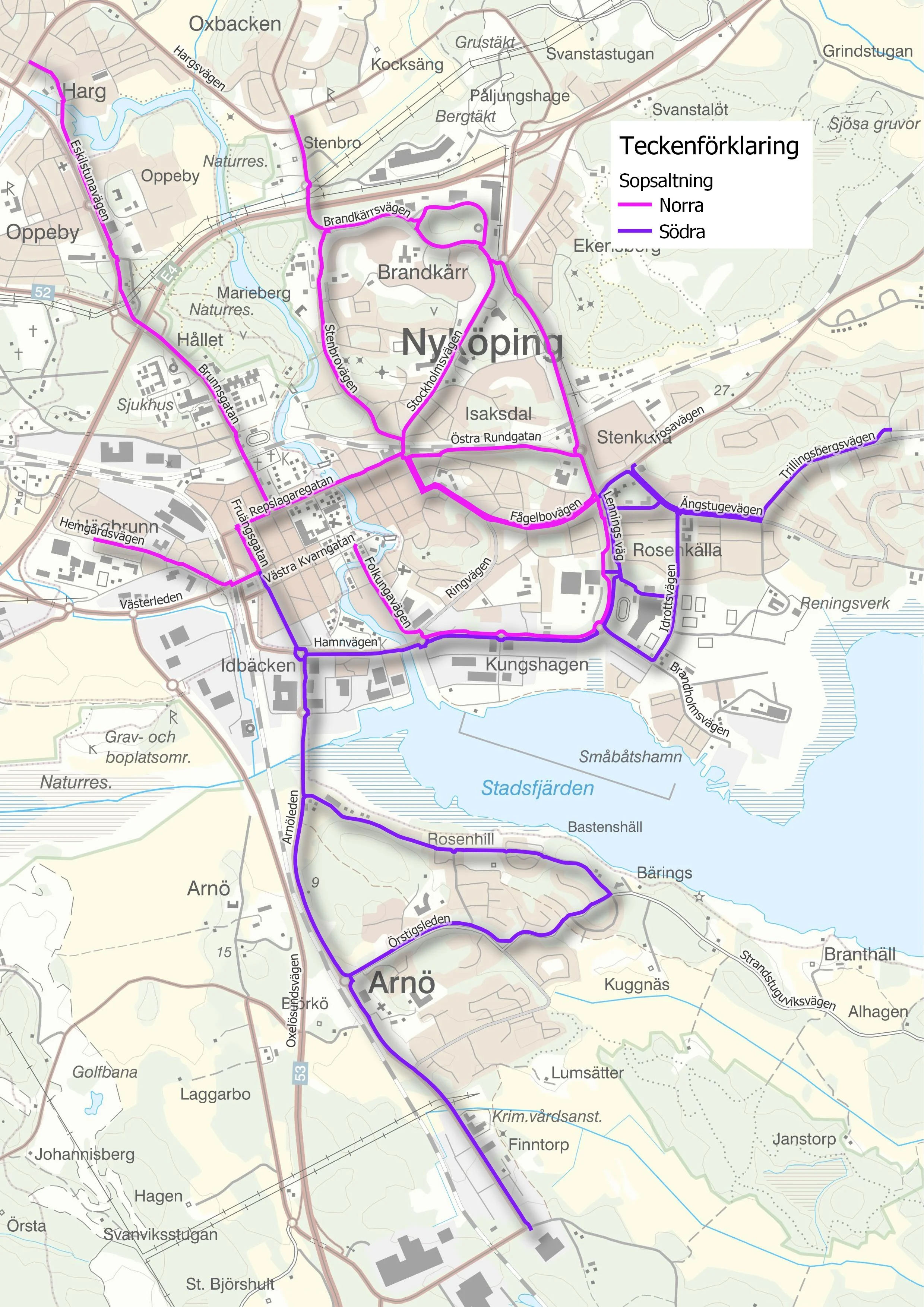 sopsaltade g&aring;ng- och cykelv&auml;gar